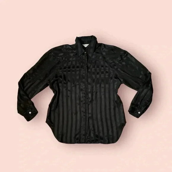 Vintage sheer dressy button down shirt - Picture 1 of 5